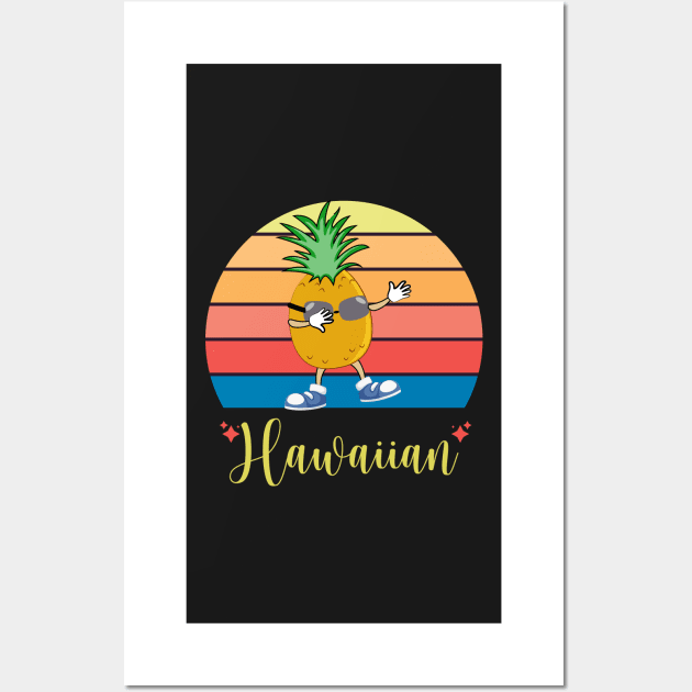 Pineapple Hawaiian Tropical Wall Art by IstoriaDesign